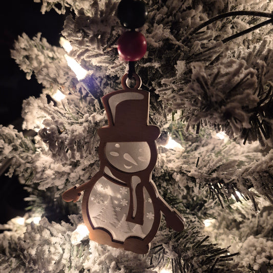 Frosted Snowman Ornament