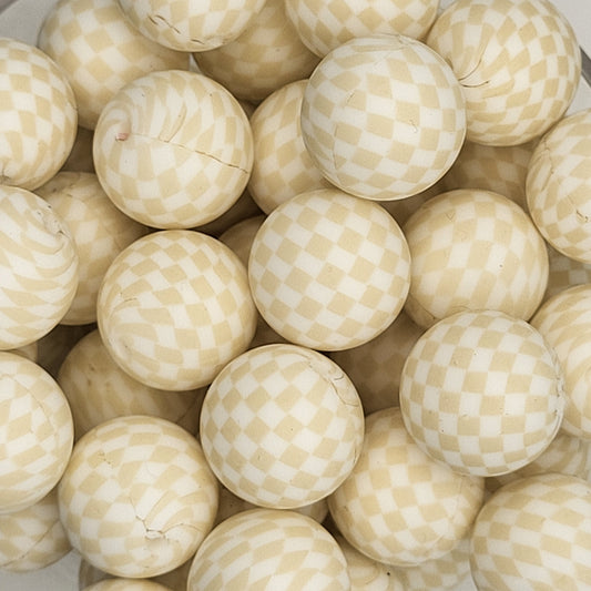 Check Me Out Milk 19mm Print Silicone Bead