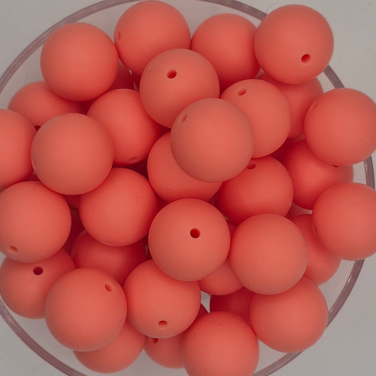 Coral 19mm Solid Silicone Bead
