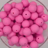 Pink 15mm Solid Silicone Beads