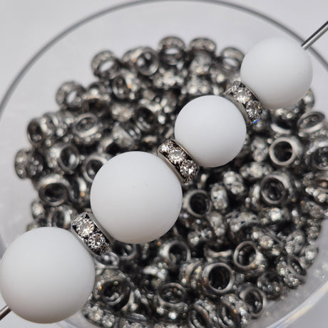 Gun Metal Black Wide Hole Metal Spacers 10mm