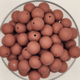 Rustic Blush 15mm Solid Silicone Beads