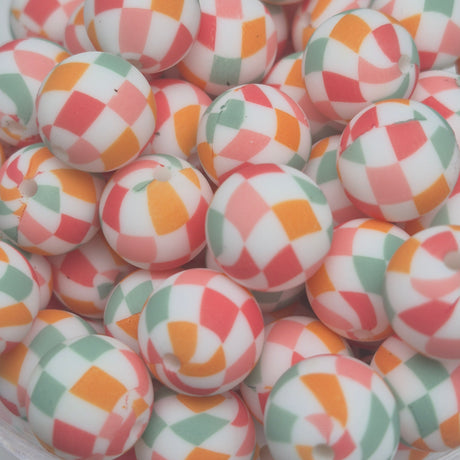 Check Me Out Retro Circus 15mm Silicone Bead