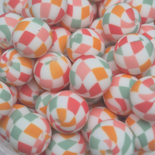 Check Me Out Retro Circus 15mm Silicone Bead