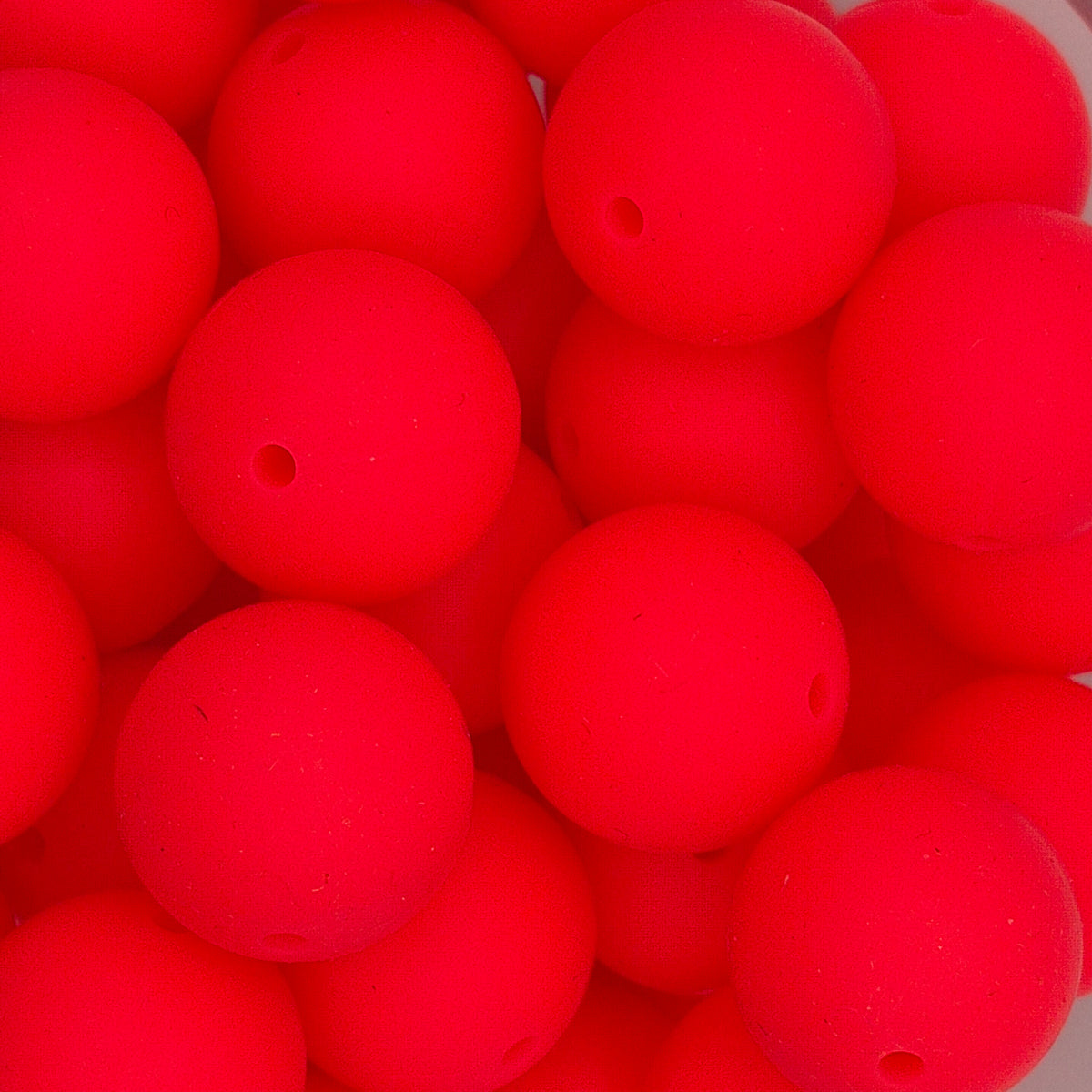 Flamin' Flamingo 19mm Solid Silicone Bead