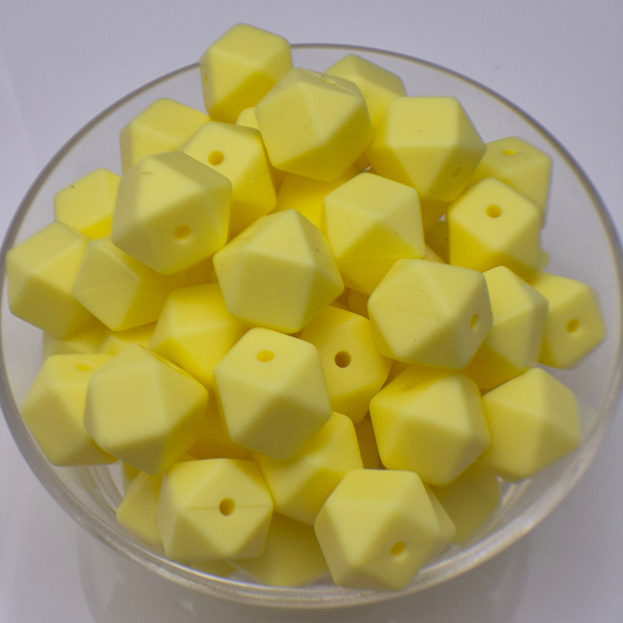 Butter 14mm Hexagon Solid Silicone Beads
