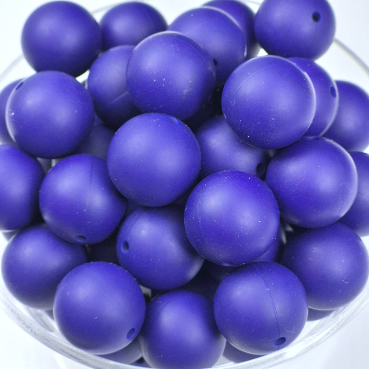 Navy 19mm Solid Silicone Bead