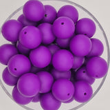 Amethyst 19mm Solid Silicone Bead