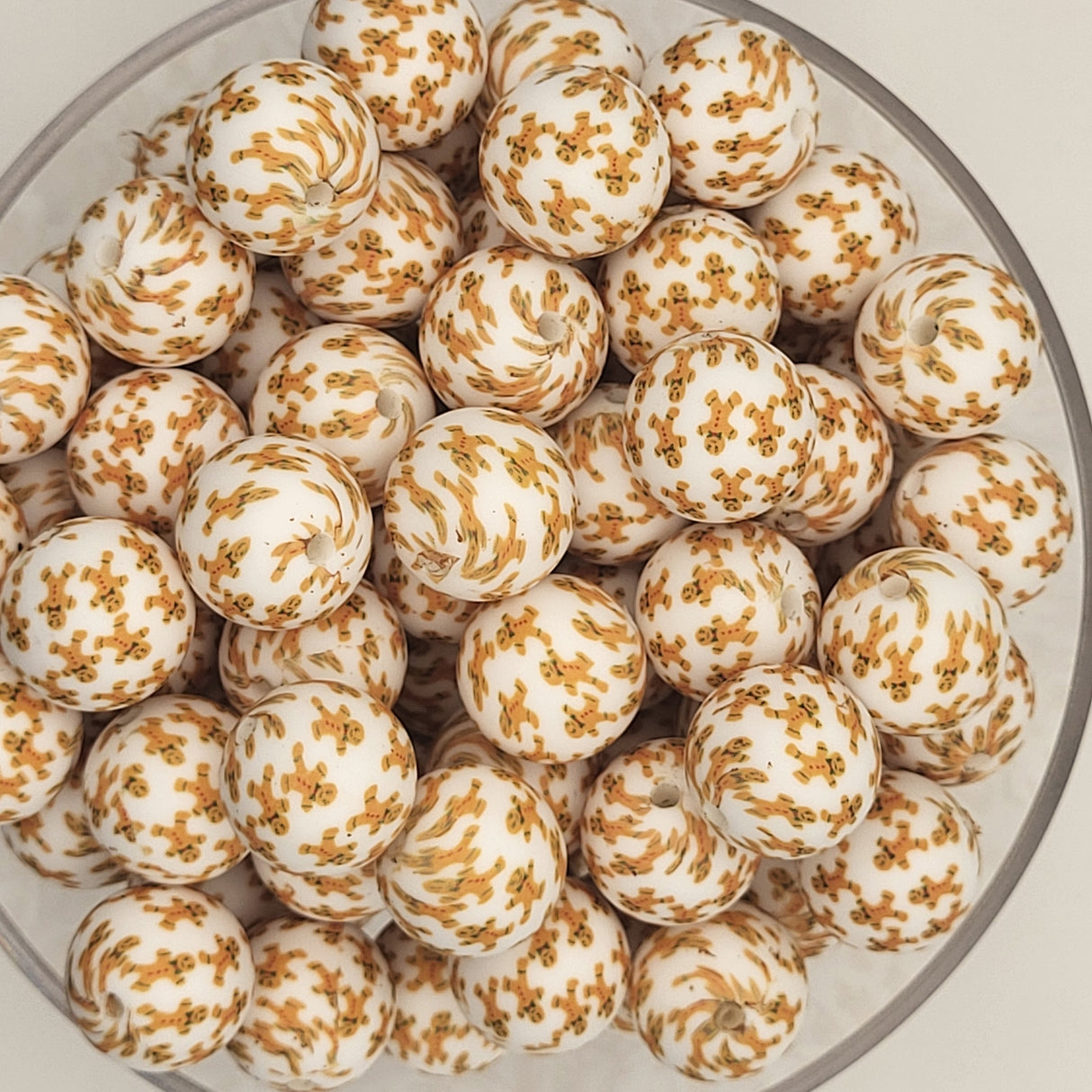 Santa's Favorite Cookie (Gingerbread Man) 15mm Silicone Bead