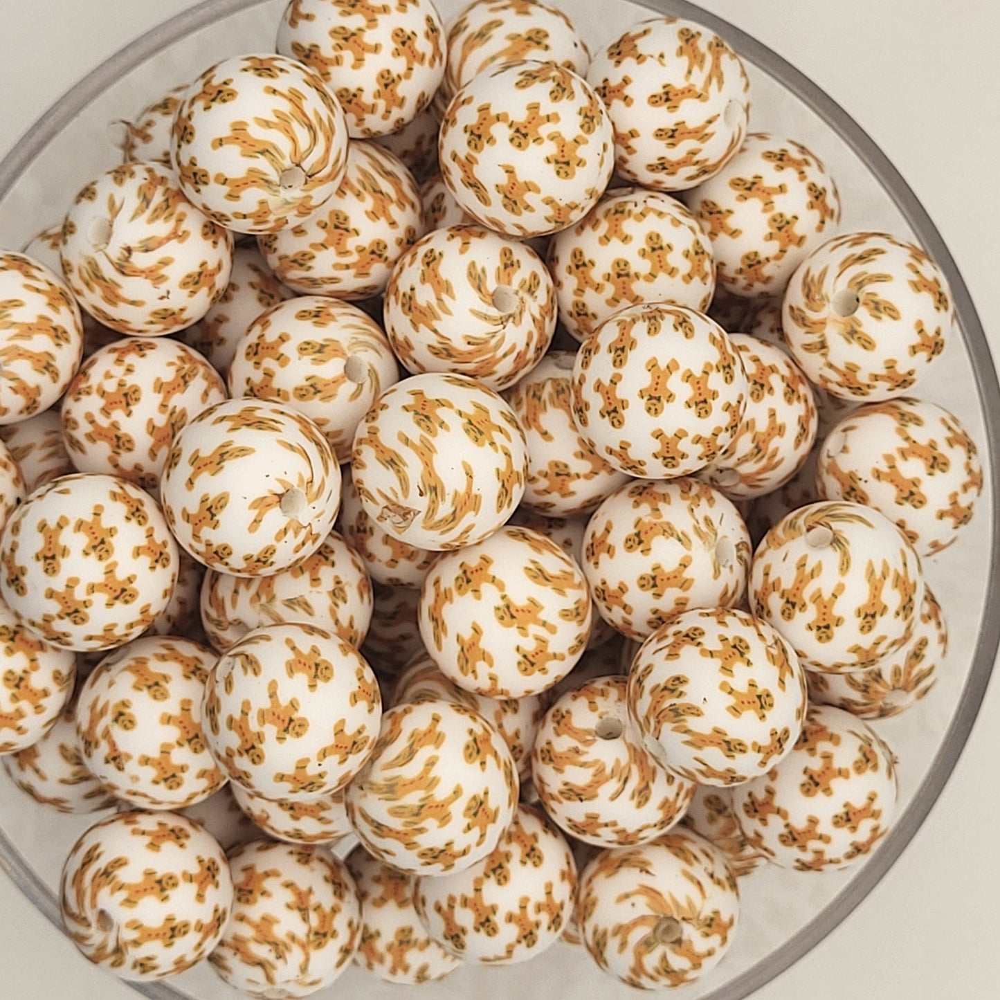 Santa's Favorite Cookie (Gingerbread Man) 15mm Silicone Bead