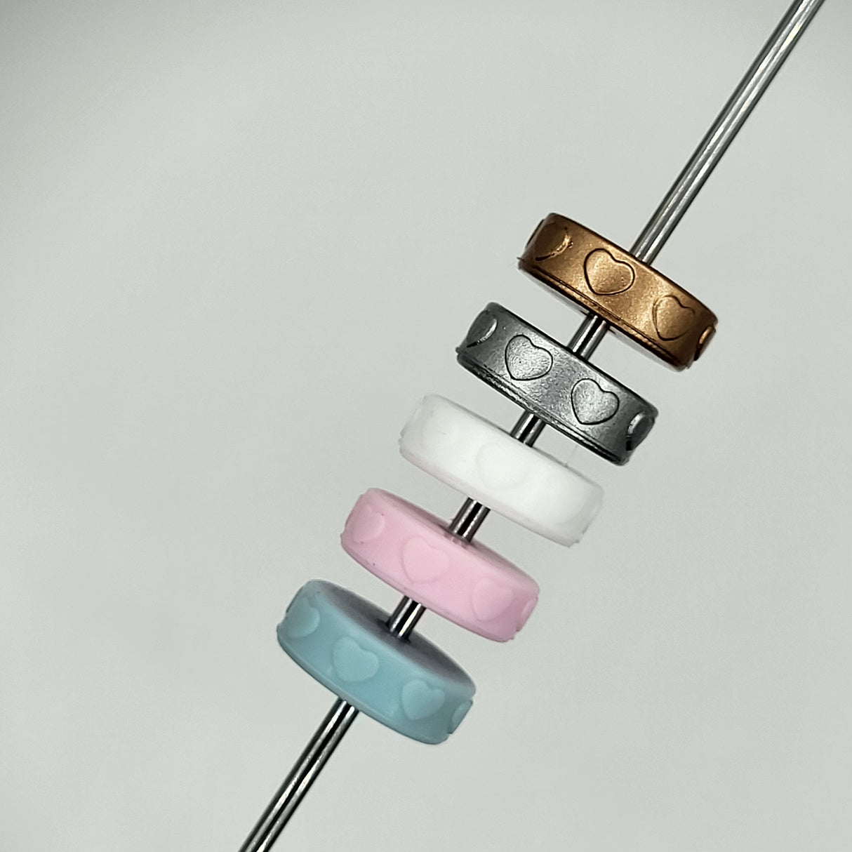 Heart Disc Silicone Spacers 12mm