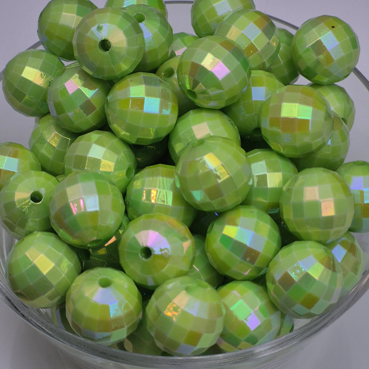 Sweet Lime Squares Opal 15mm Solid ACRYLIC Beads