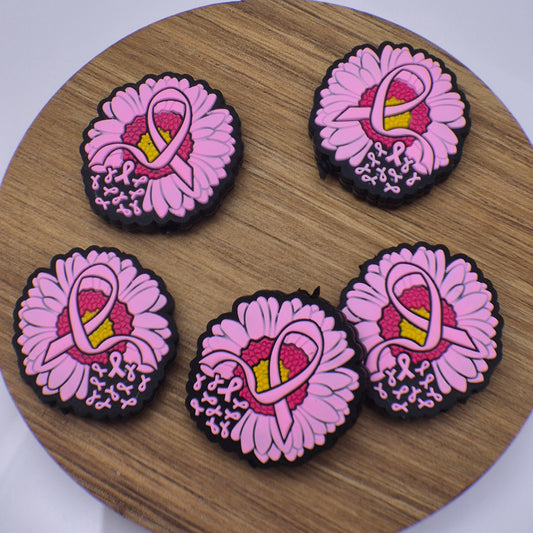 Breast Cancer Awareness Ribbon Flower - Focal