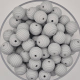 Cloudy Day Honeycomb 15mm Silicone Bead