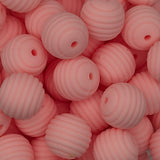 Baby Pink Honeycomb 15mm Silicone Bead
