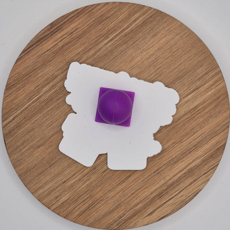 Flat Back Attachment Silicone Bead - set of 5 Random Colors