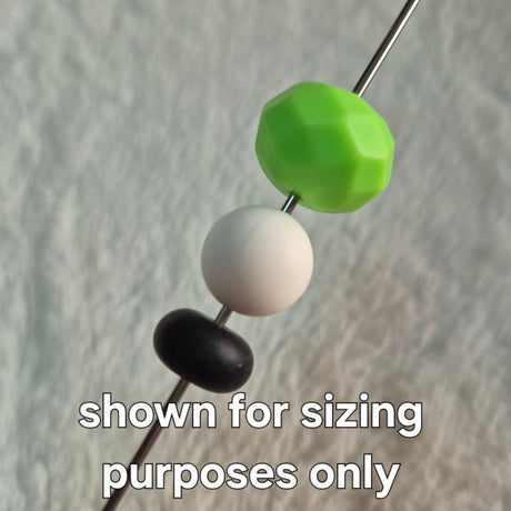 Neon Green Faceted Geo Silicone Beads