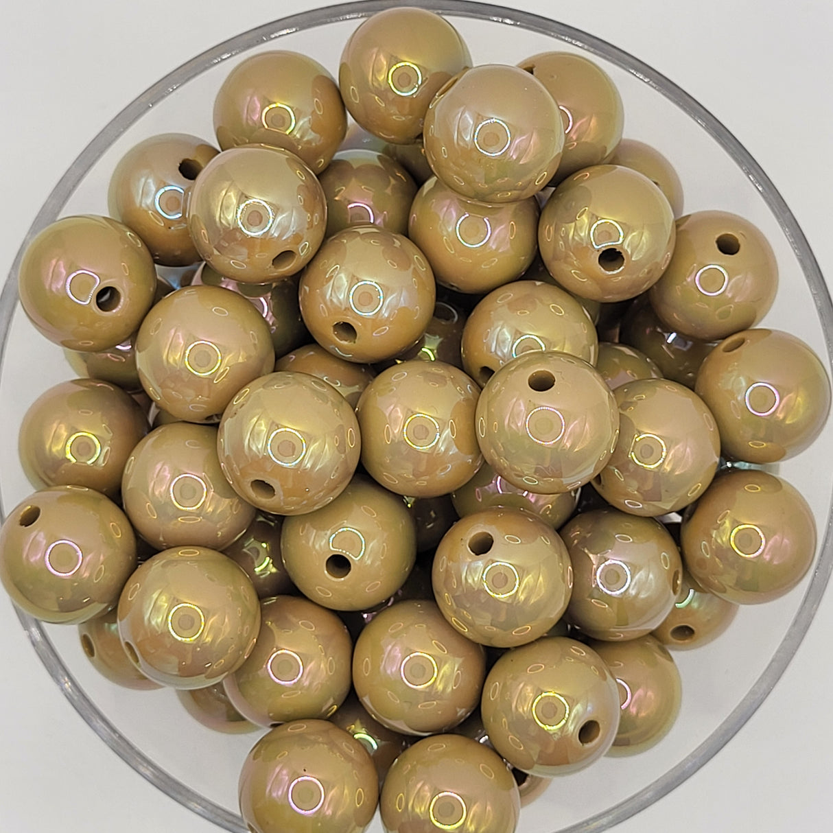 Sweet Latte Opal 15mm Solid ACRYLIC Beads