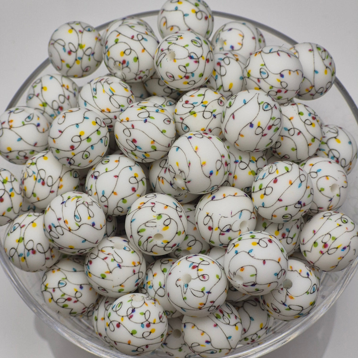 Merry and Bright 15mm Silicone Bead