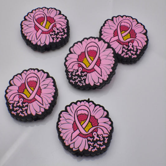 Breast Cancer Awareness Ribbon Flower - Focal