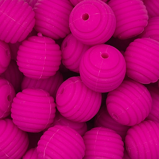 Wild Berry Honeycomb 15mm Silicone Bead