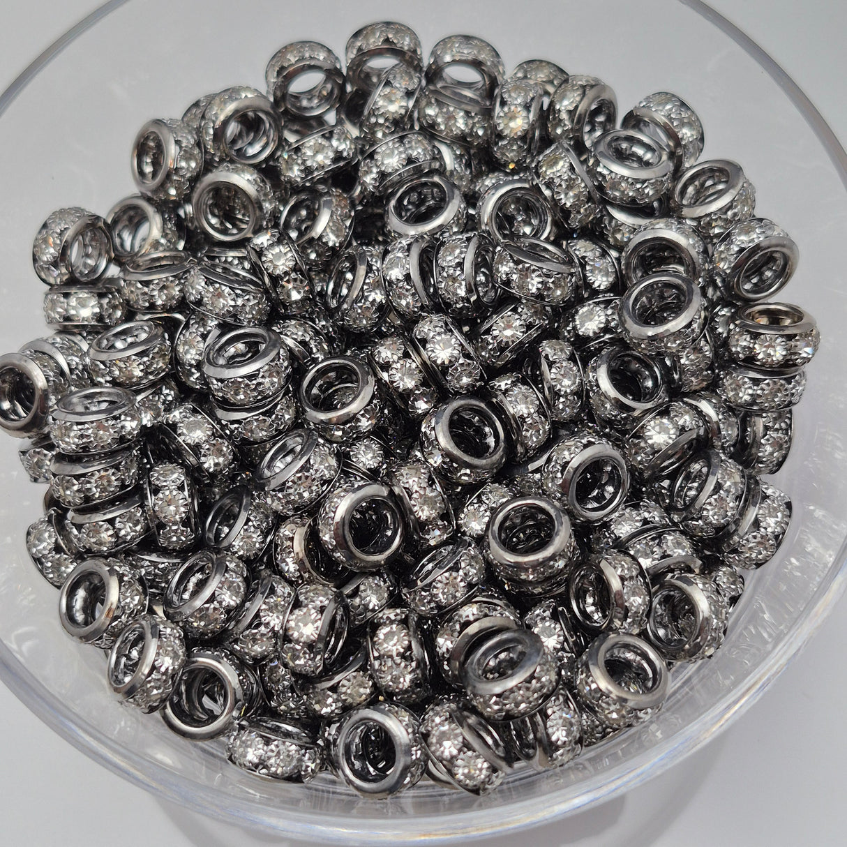 Gun Metal Black Wide Hole Metal Spacers 10mm