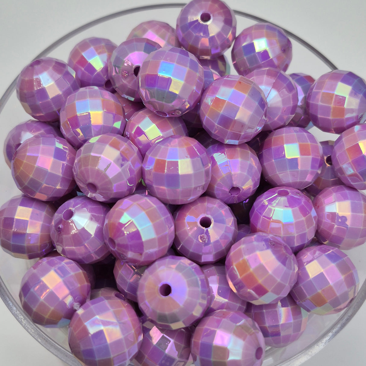 Sweet Lavender Squares Opal 15mm Solid ACRYLIC Beads