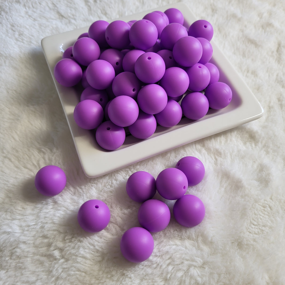 Lavender 19mm Solid Silicone Beads