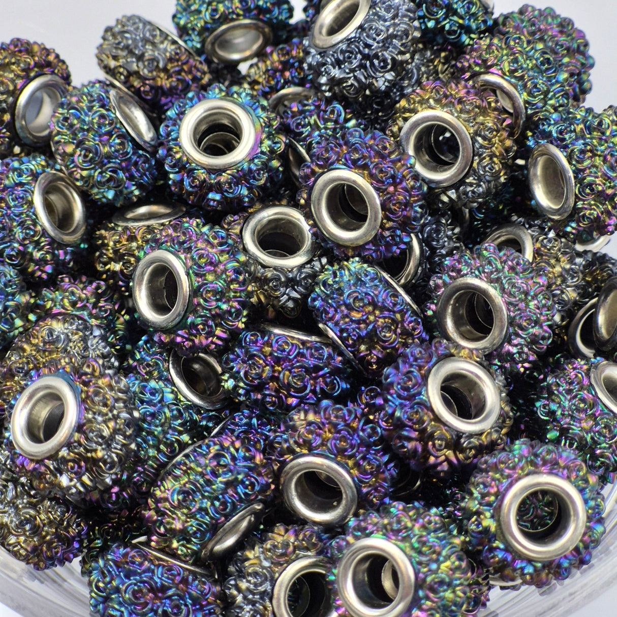 Black Opal Rose Acrylic Spacer