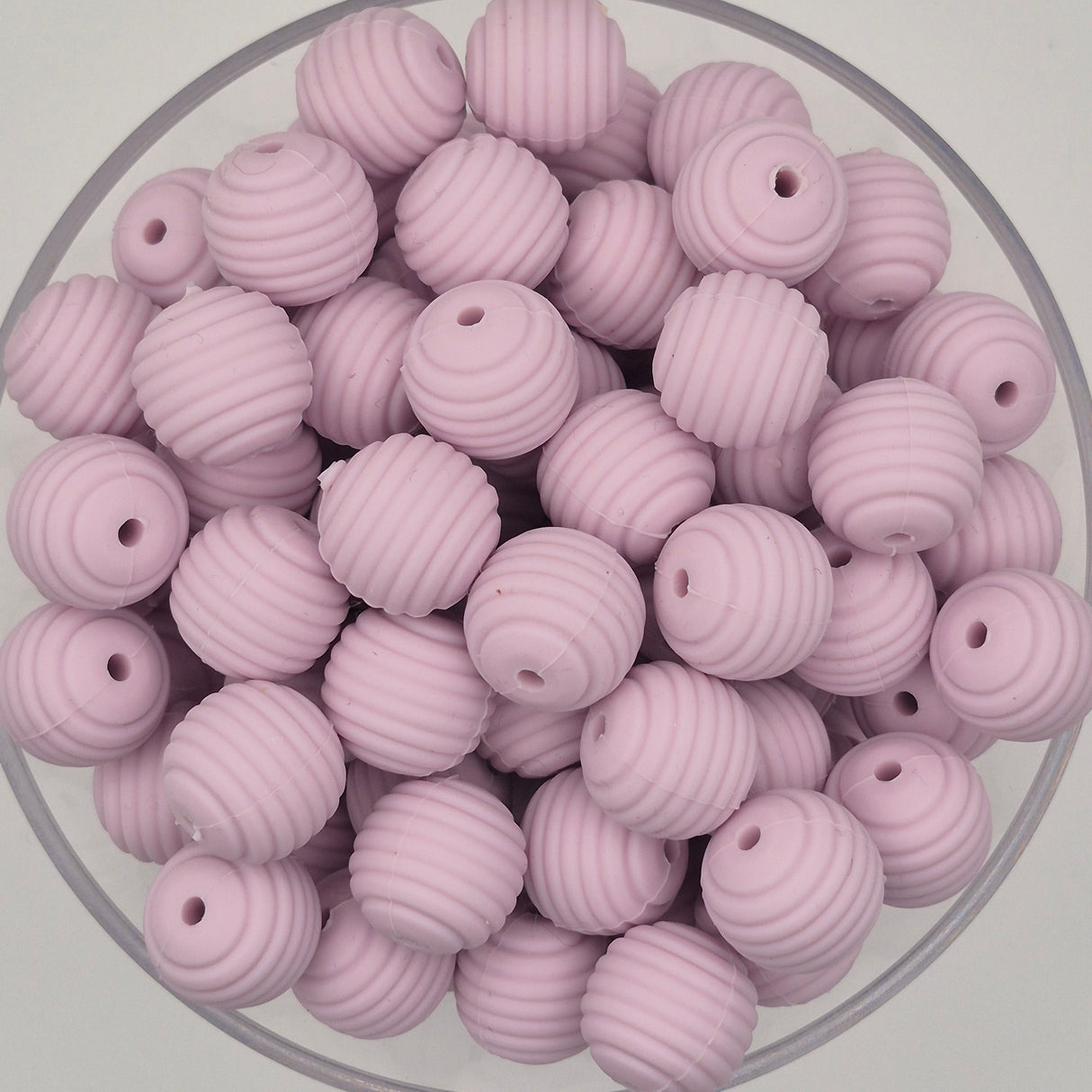 Lavender Haze Honeycomb 15mm Silicone Bead