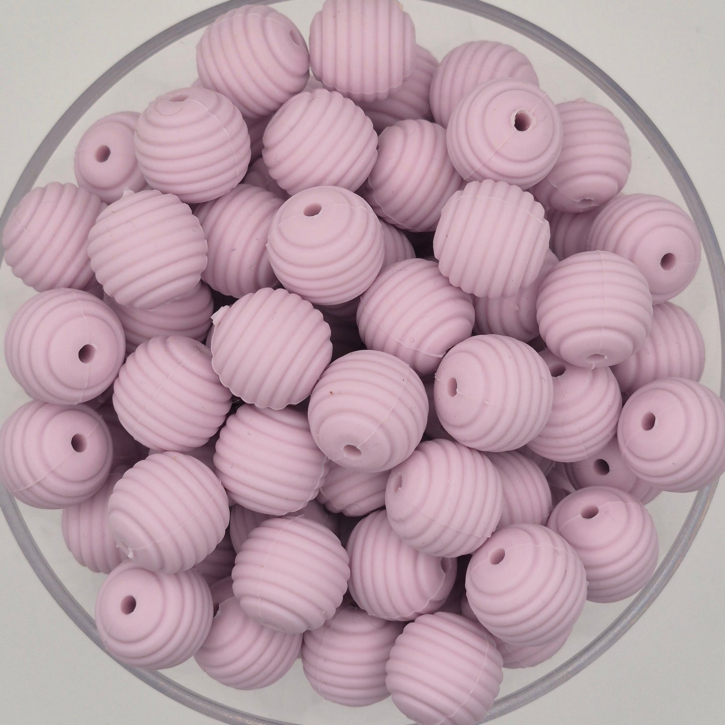 Lavender Haze Honeycomb 15mm Silicone Bead