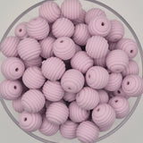 Lavender Haze Honeycomb 15mm Silicone Bead