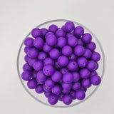 Eggplant 12mm Solid Silicone Beads