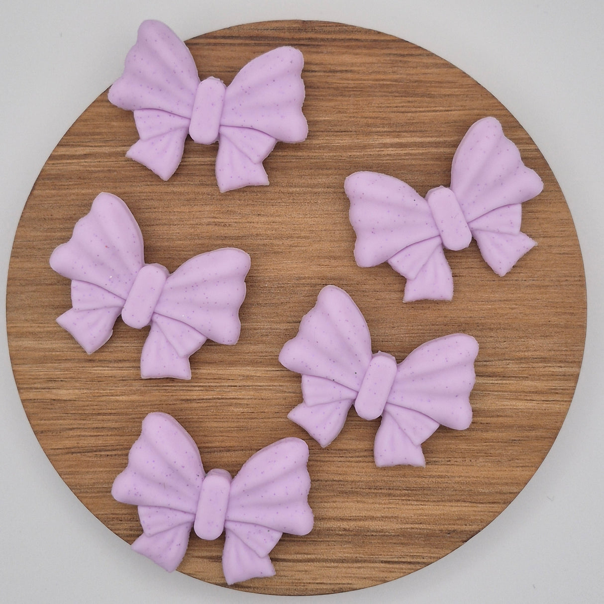 Purple Bow with Tiny Glitter Bits - 3d Focal