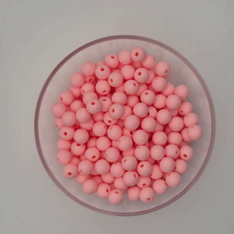 Baby Pink 12mm Solid Silicone Beads