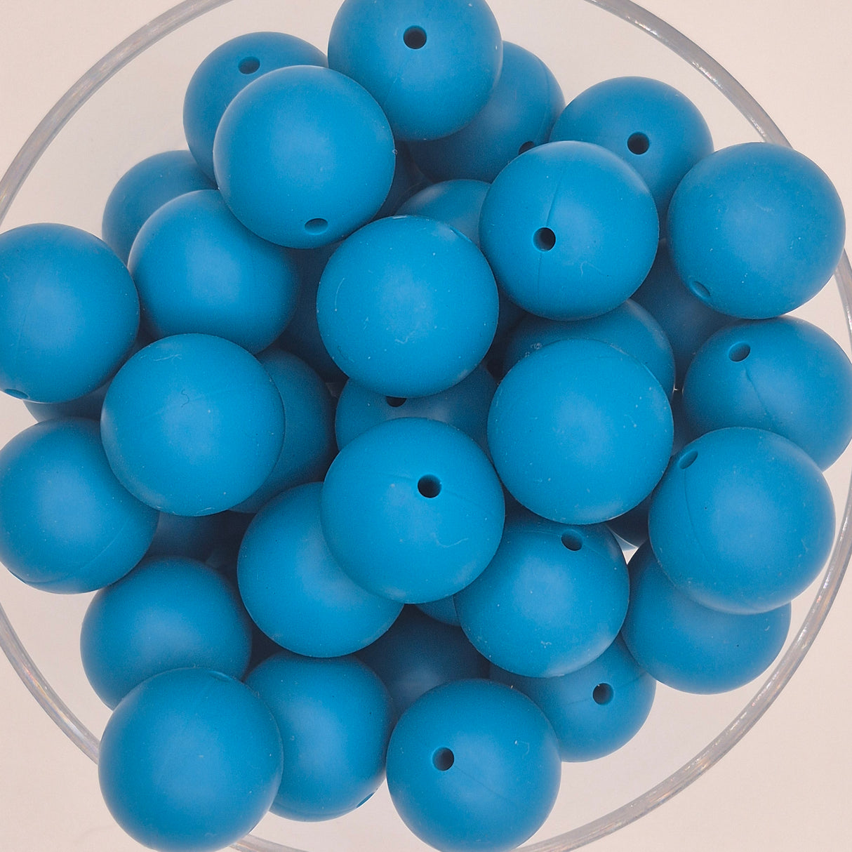 Peacock 19mm Solid Silicone Bead