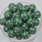 Green Lumber Luxe 19mm Print Silicone Bead