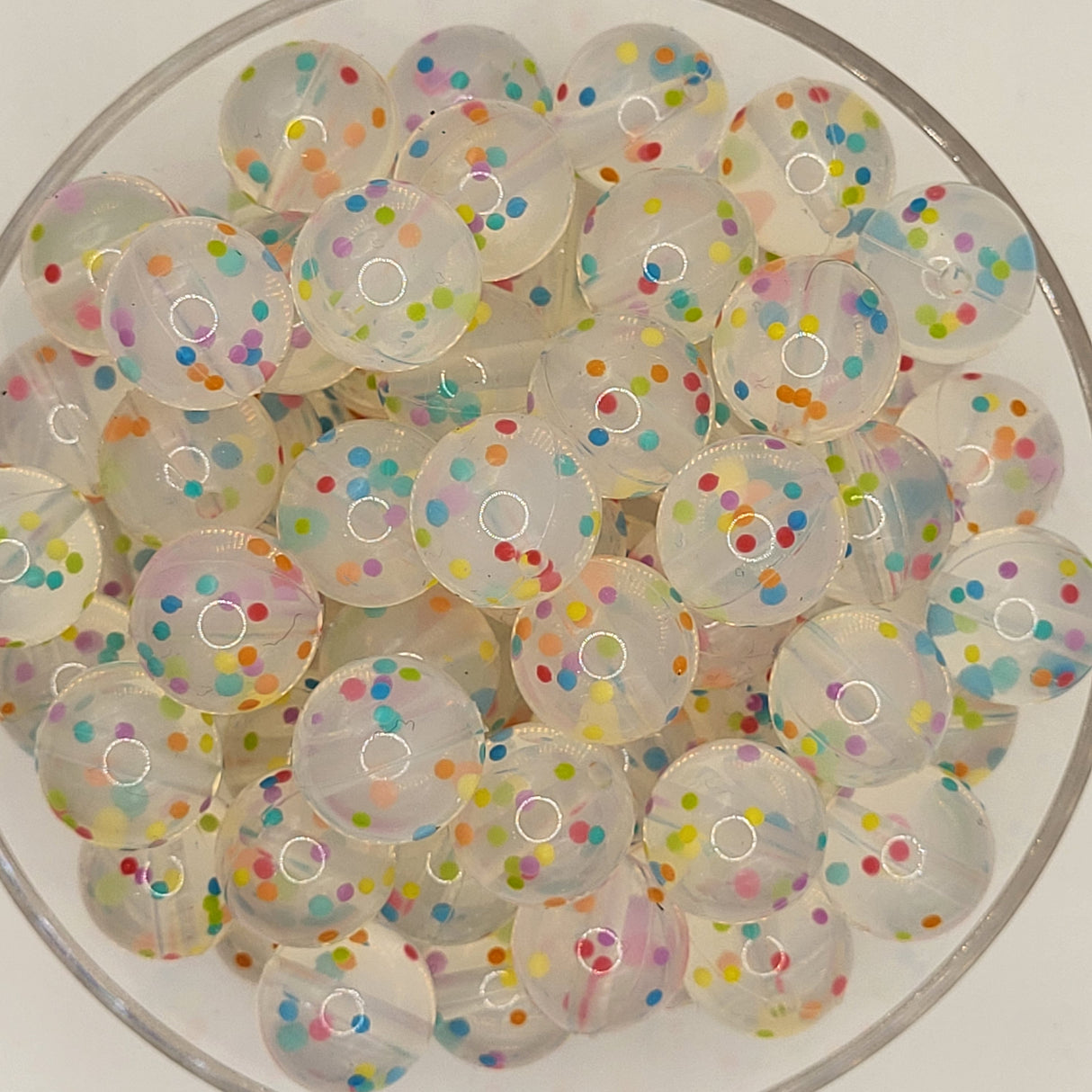 Confetti Party 15mm Silicone Bead