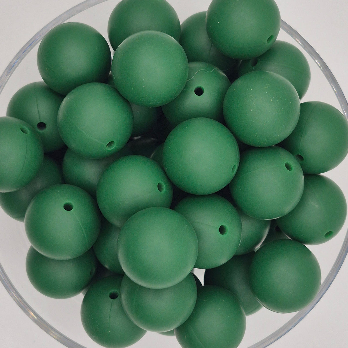 Evergreen 19mm Solid Silicone Bead