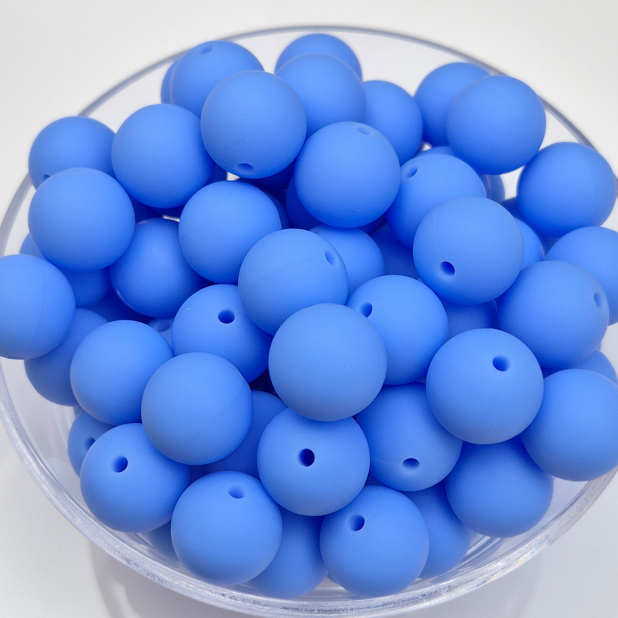 Cornflower 15mm Solid Silicone Beads