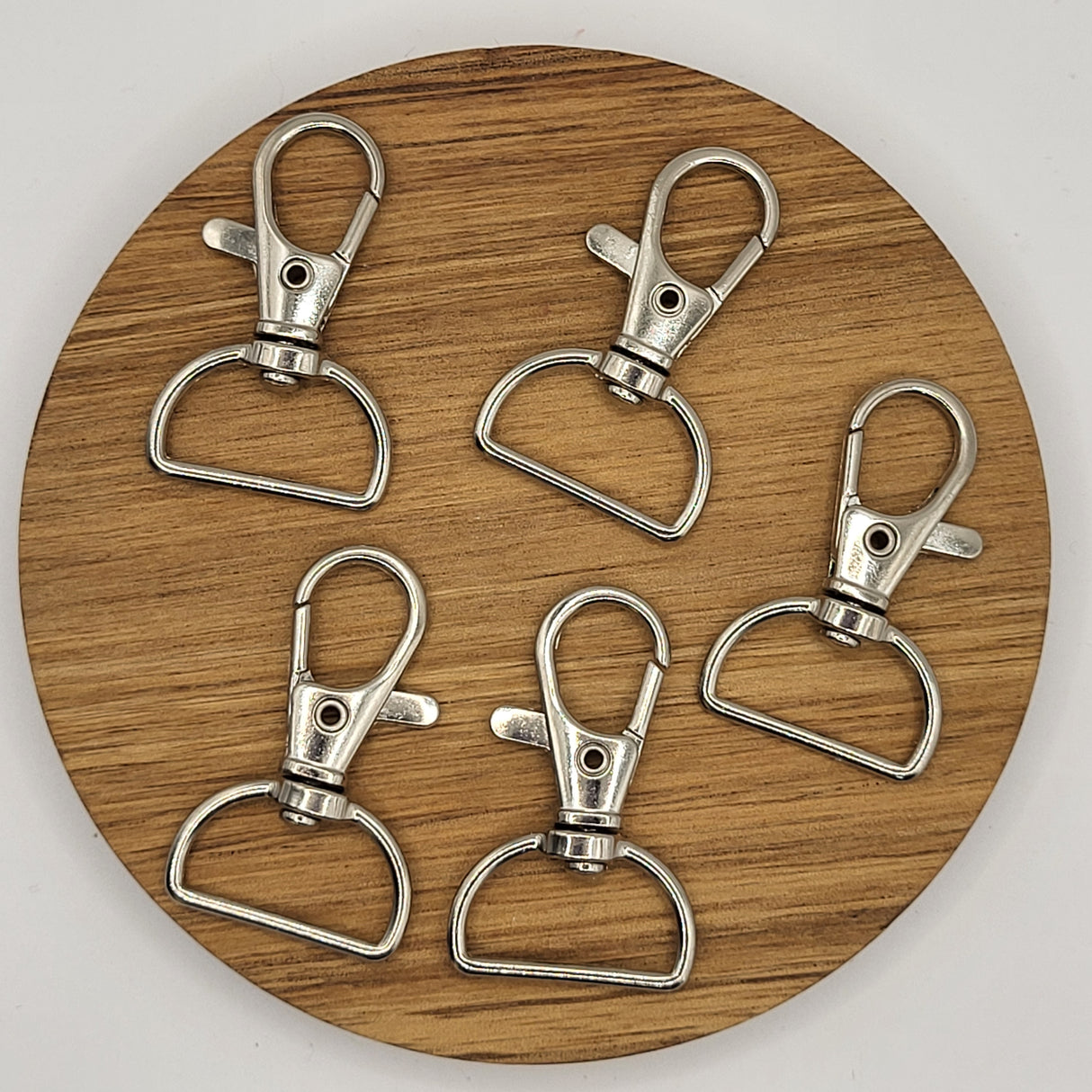 Keychain Clasp with Flat Bottom Edge (set of 2)