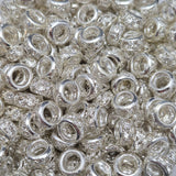 Silver Wide Hole Metal Spacers 10mm