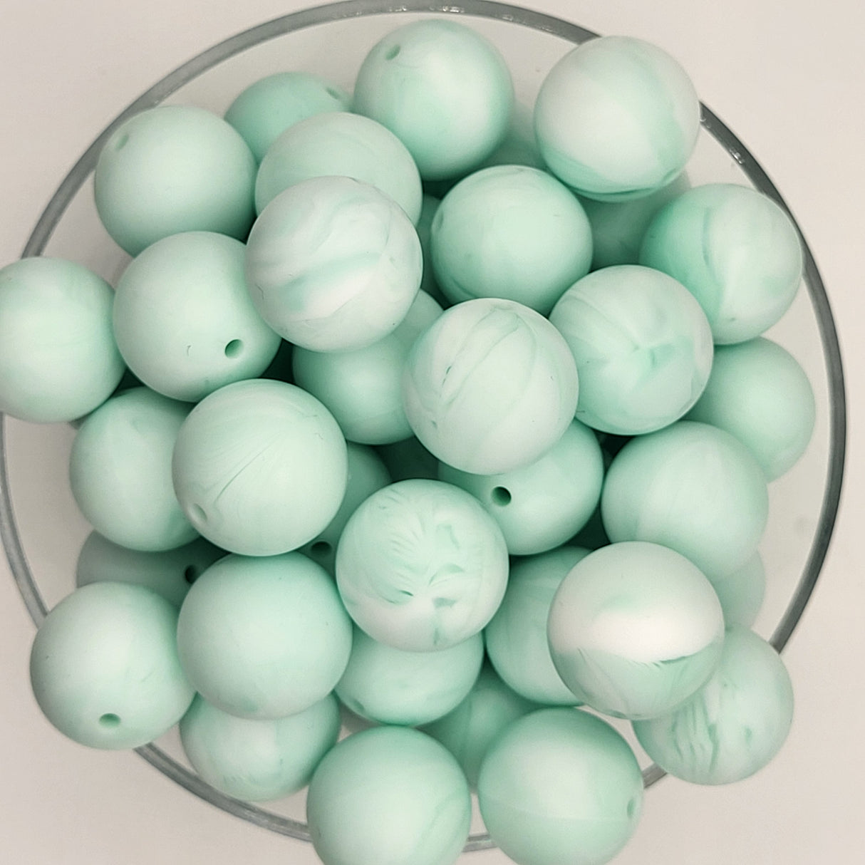 Shoreline Marble 19mm Solid Silicone Bead