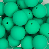 Bright Green 19mm Solid Silicone Bead