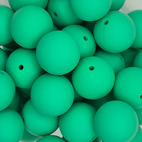 Bright Green 19mm Solid Silicone Bead