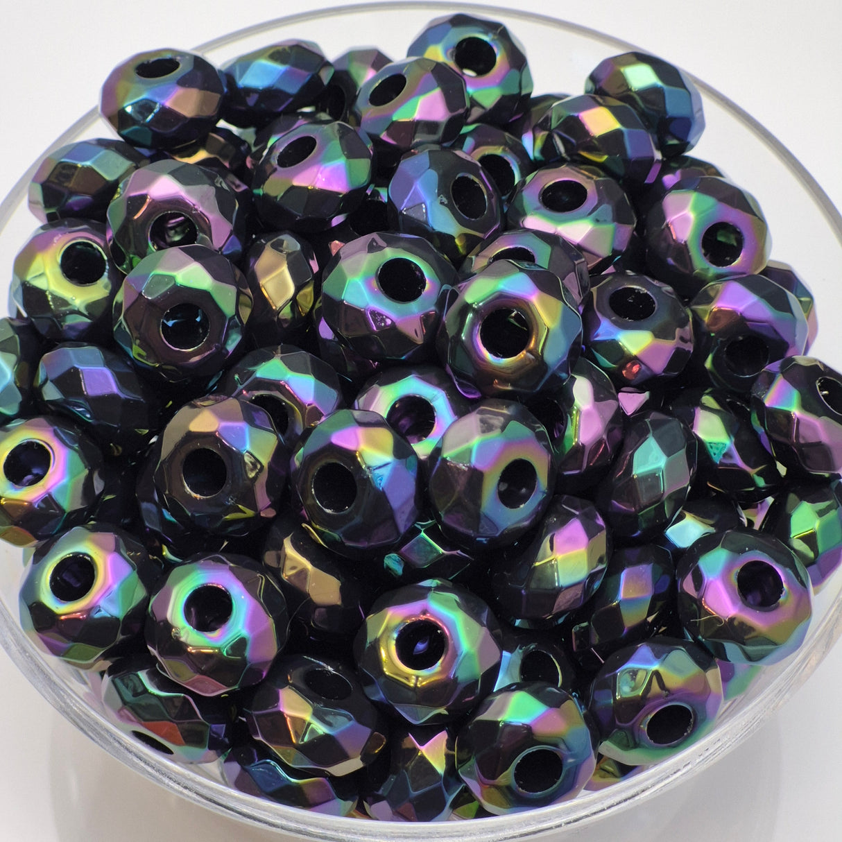 Black Opal - Acrylic Faceted Abacus