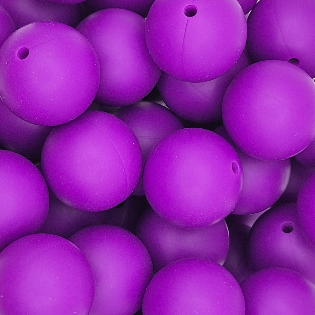 Amethyst 19mm Solid Silicone Bead
