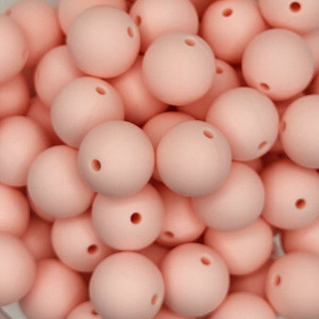Baby Pink 15mm Solid Silicone Beads
