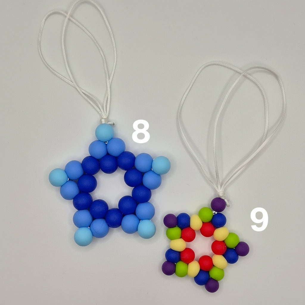 Star Silicone beaded item - ready to ship