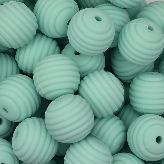 Amaze-Mint Honeycomb 15mm Silicone Bead